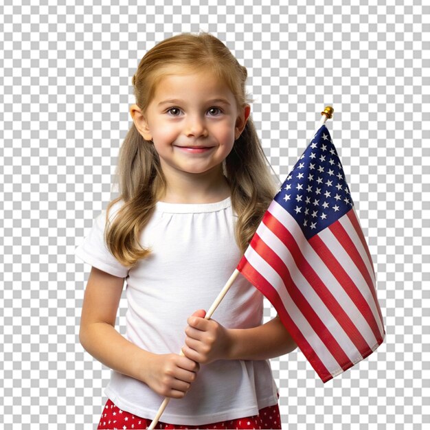 patriotic holiday child with american flag