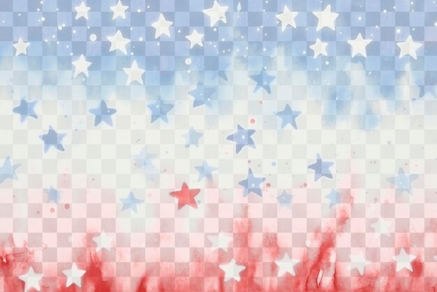 PSD patriotic watercolor starry png paint texture overlay transparent background