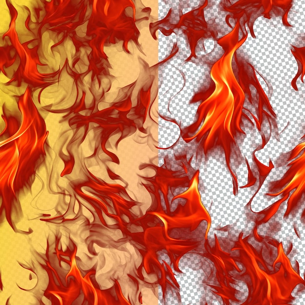 PSD a pattern of fire flames and a yellow background with a pattern of fire