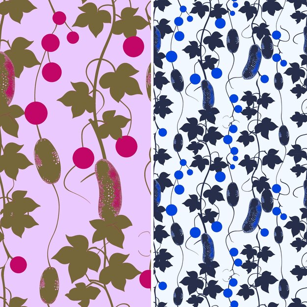 the pattern is from the series of pictures of berries and berries