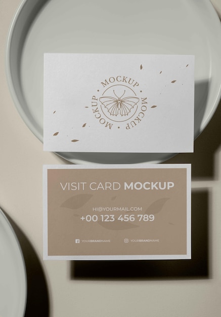 Pattern visit cards mockup