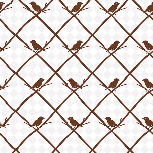 a pattern with birds on a grid