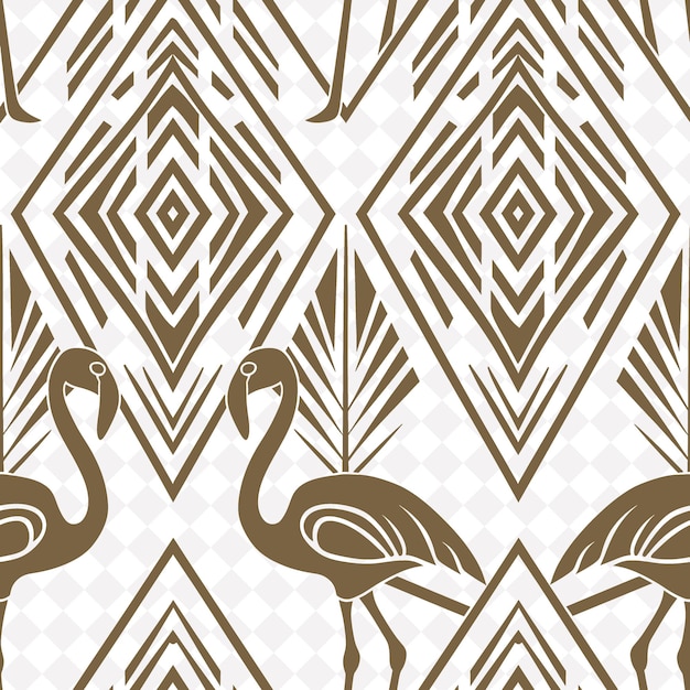 PSD a pattern with geese on a white background