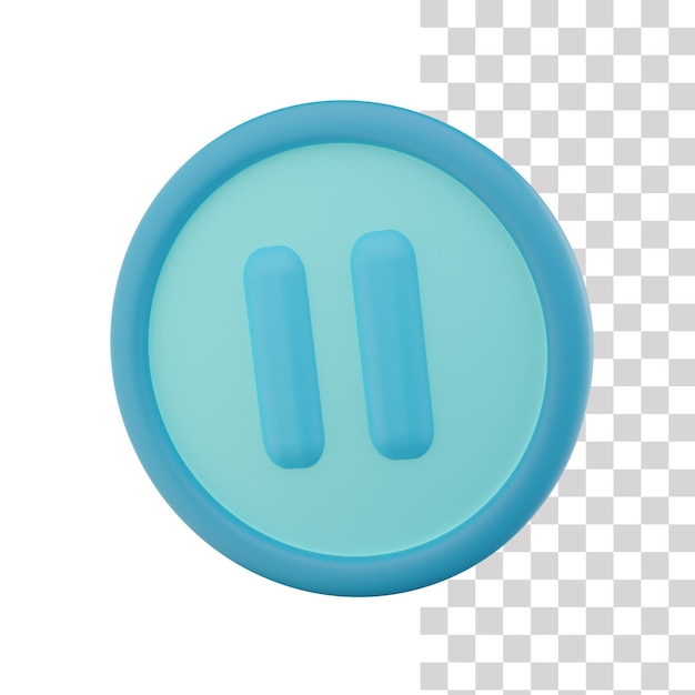 Pause 3D Icon