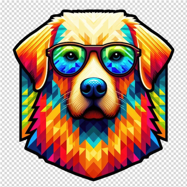 Pawsome Companion Vector Dog Art on a Clear PNG Background