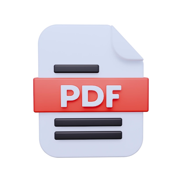 PDF File 3D Icon