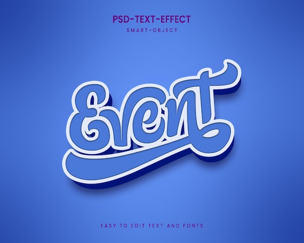 PDS 3d editable text effect