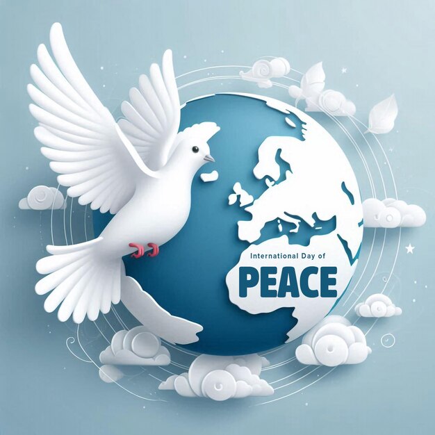 PSD peaceful planet international day of peace psd banner design