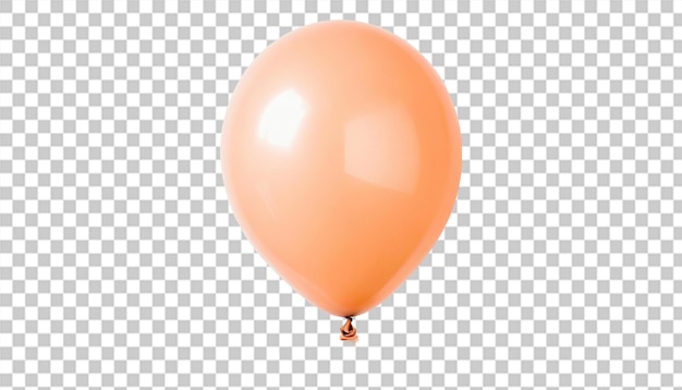 Peach color balloon isolated on transparent background