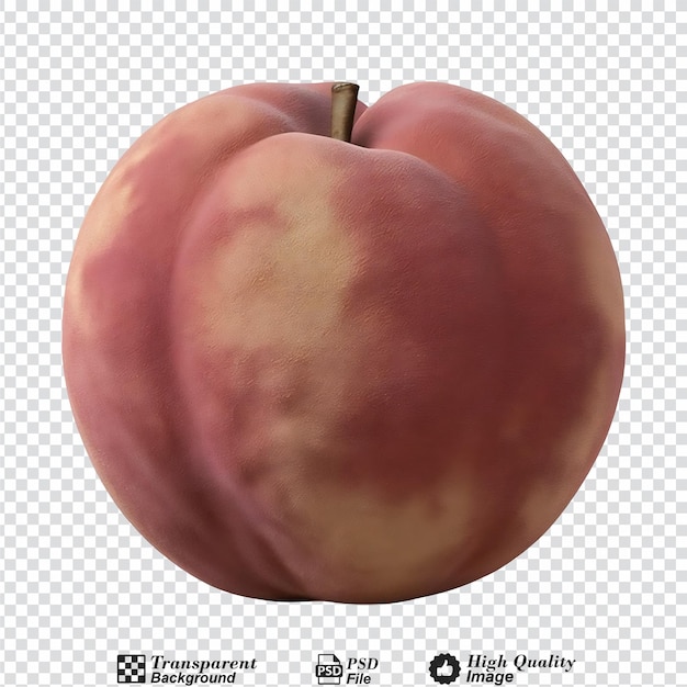 peach with a stem on top