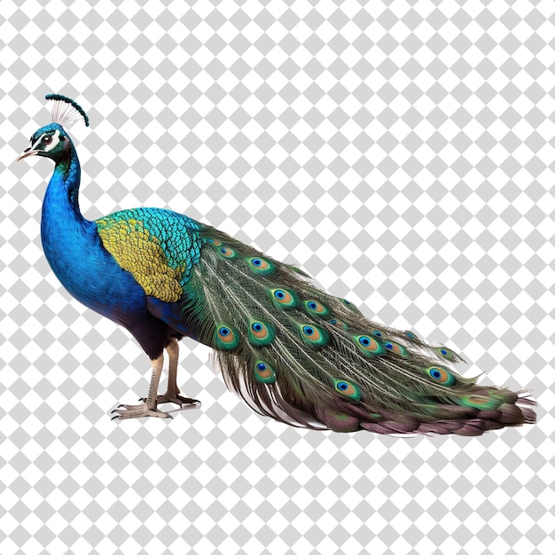 Peacock Isolated on transparent background PNG file format