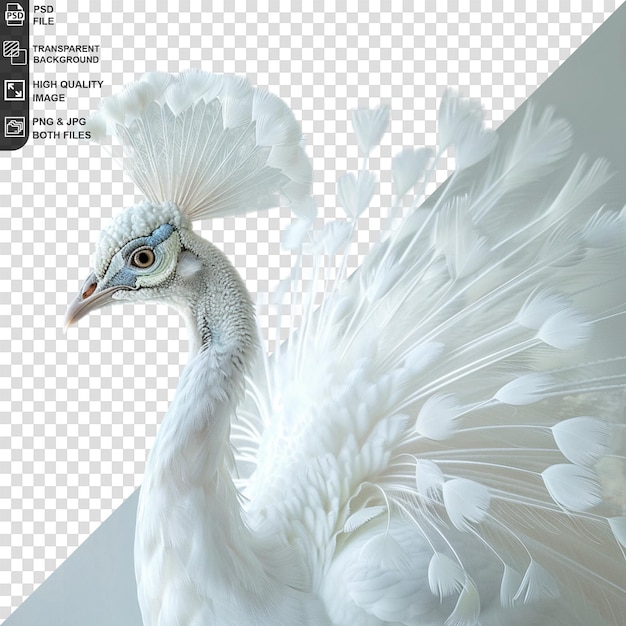 PSD peacock isolated on transparent background