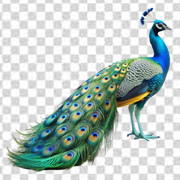 PSD peacock on transparent background