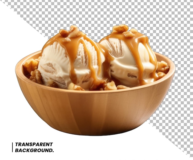 Peanut butter ice cream Sweet peanut ice cream with peanut butter topping and a lot of peanuts