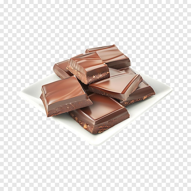 PSD peanuts butter chocolate bars isolated on a transparent background