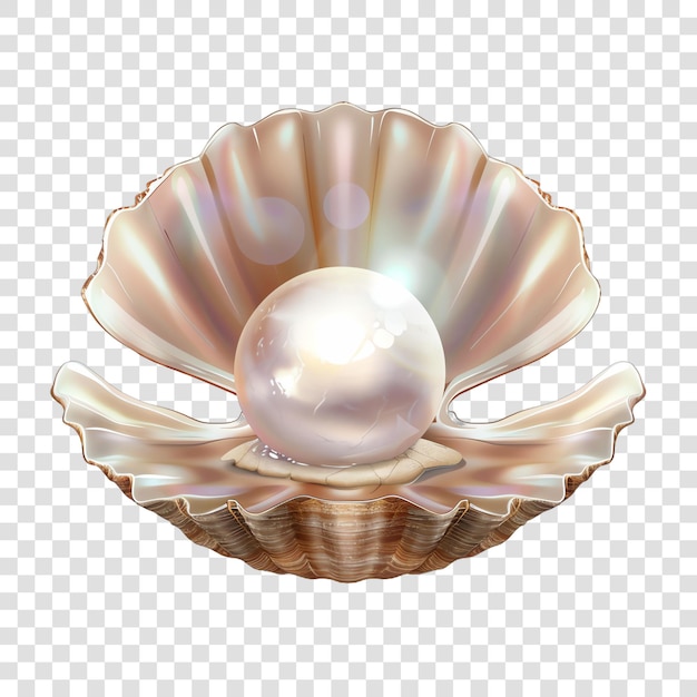 PSD pearl shining in open shell realistic