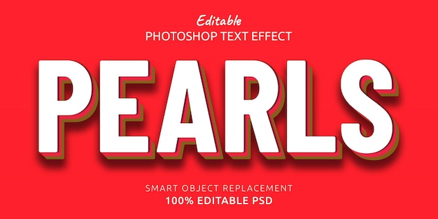 Pearls Editable Photoshop Text Style Effect