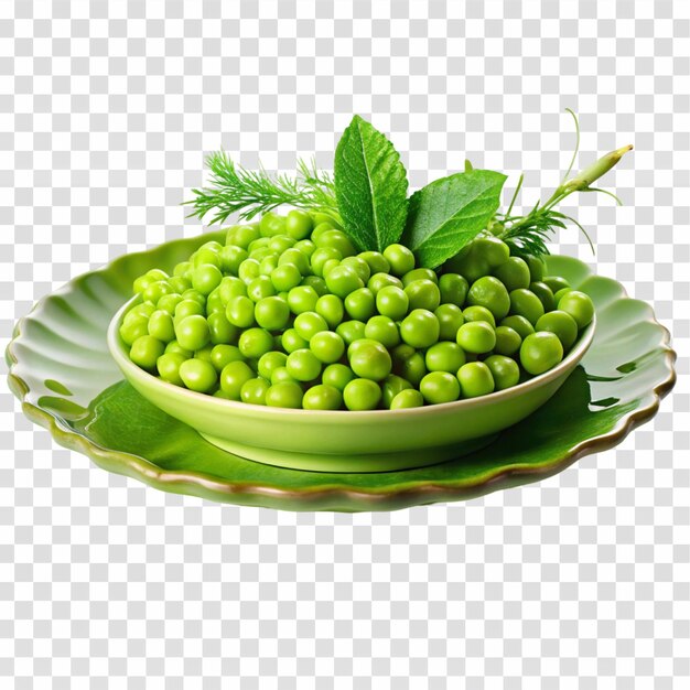 PSD peas 4k hd isolated on white background