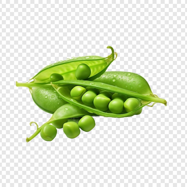 PSD peas isolated on transparent background