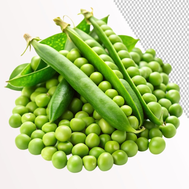 PSD peas on transparent background