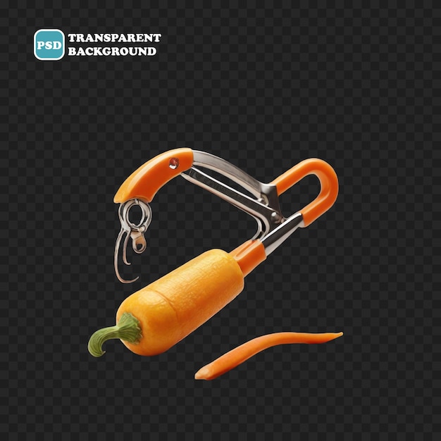 peeler isolated 3d render illustration