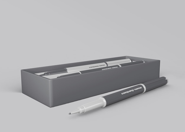 Pen mockup for merchandising