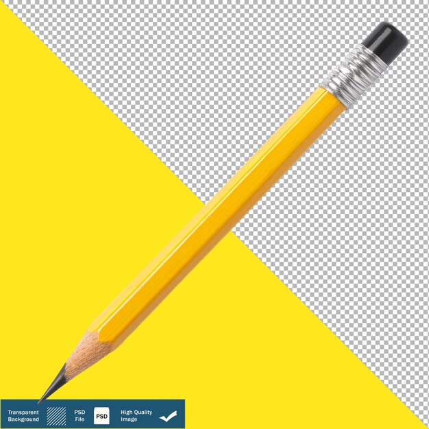 Pencil Isolated on White Background transparent background PNG PSD