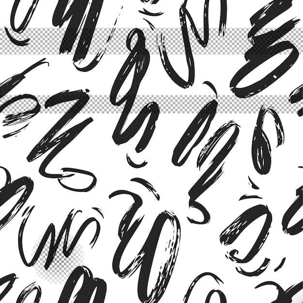 PSD pencil scribbles sketch transparent background