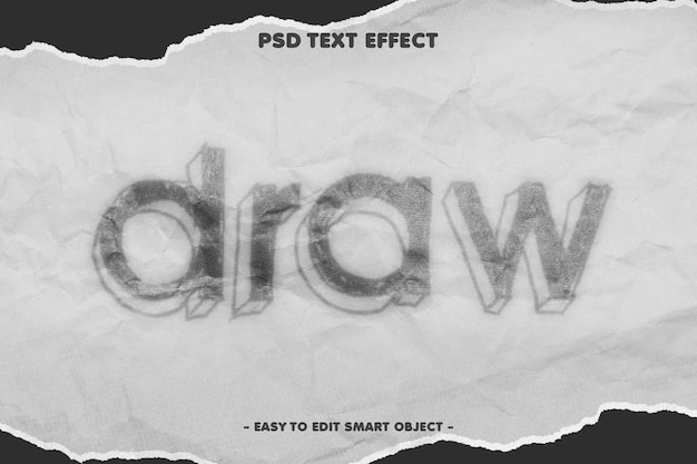 Pencil sketch editable text effect