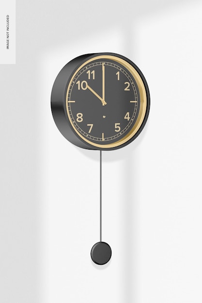 PSD pendulum wall clock mockup