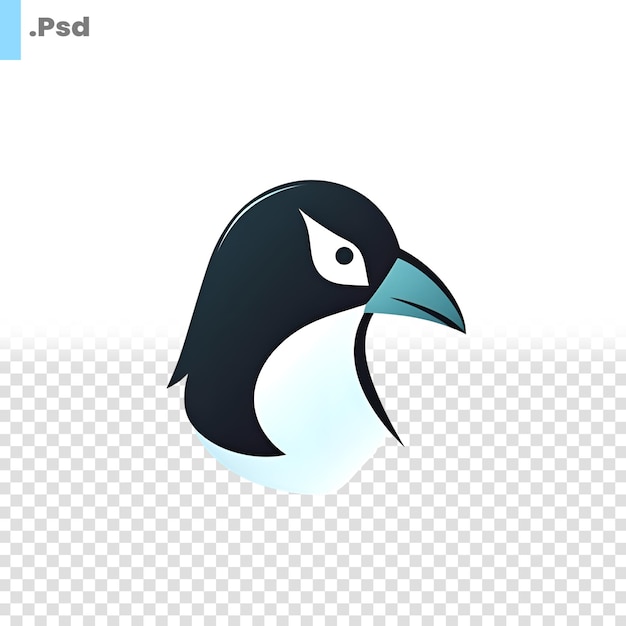 PSD penguin bird logo template vector icon illustration design eps 10 psd template