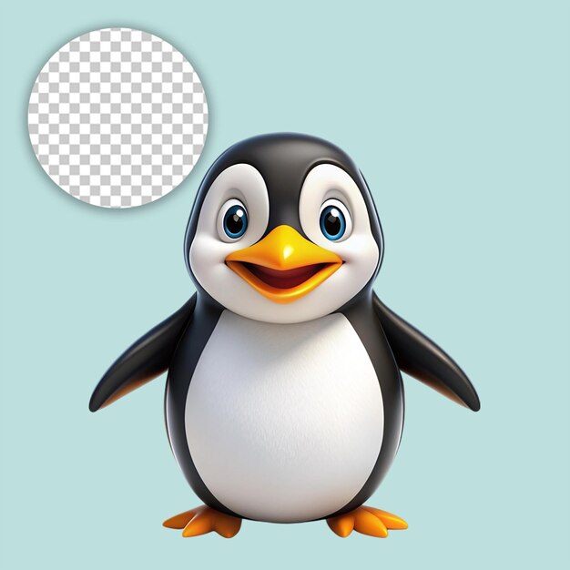 PSD penguin on transparent background