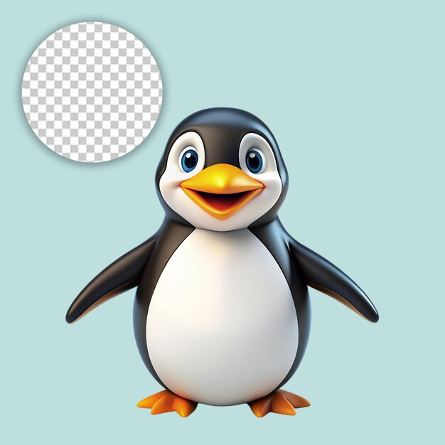 PSD penguin on transparent background