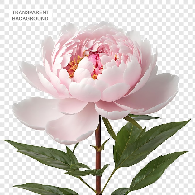 Peony element in PNG format with transparent background