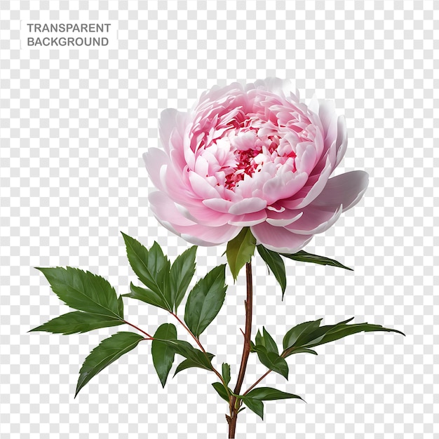 Peony element in PNG format with transparent background