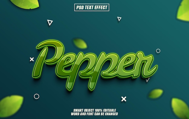 PSD pepple text effect font editable typography 3d text