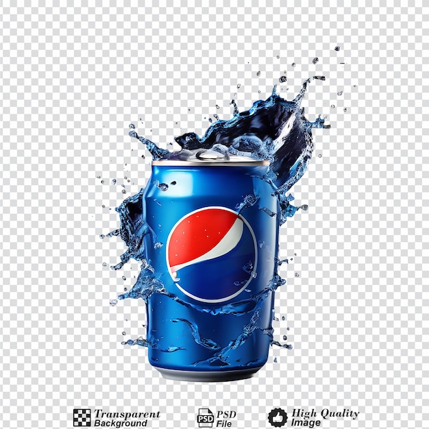 PSD pepsi isolated on transparent background