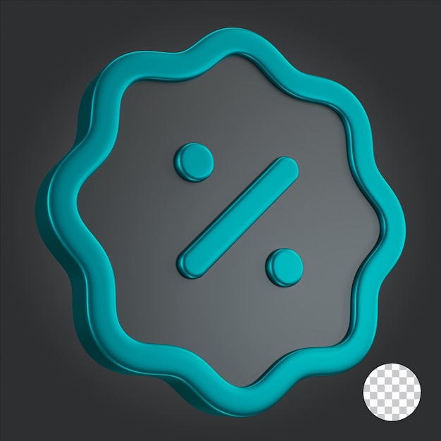 Percent 3d icon