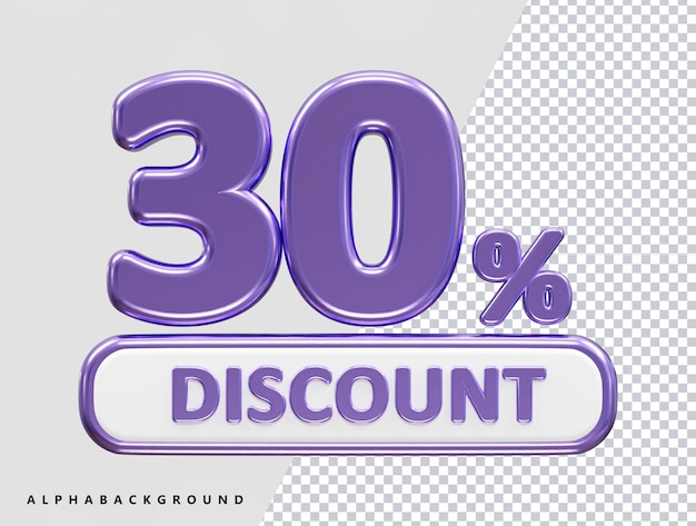 Percent discount sale 3d rendering vector illustration