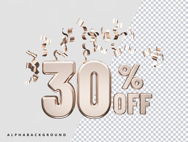 Percent discount sale 3d rendering vector illustration