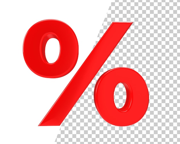 Percent sale icon 3d render