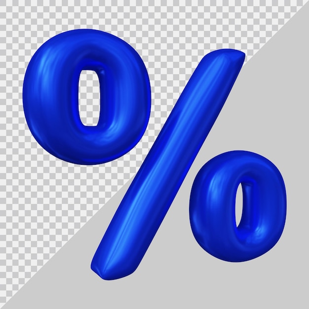 Percent symbol in 3d render