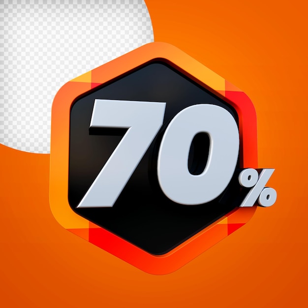 Percentage 3D render premium