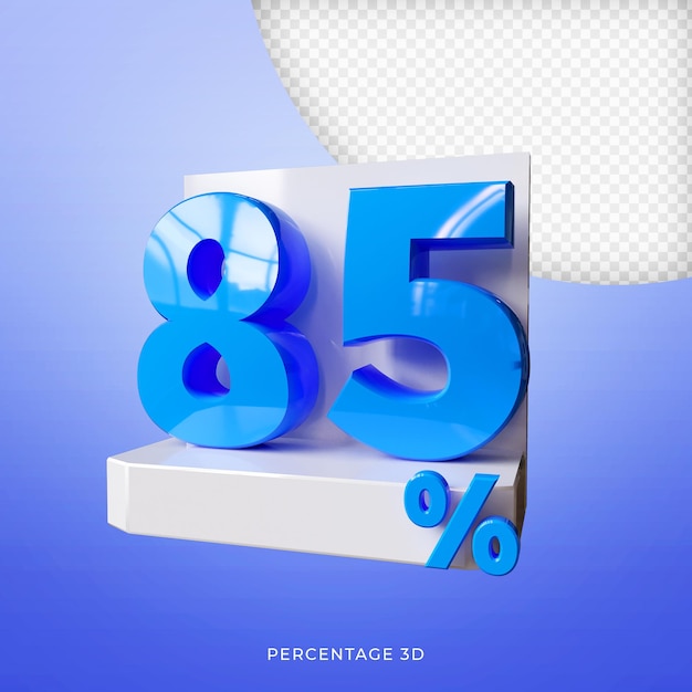 Percentage 3D render premium