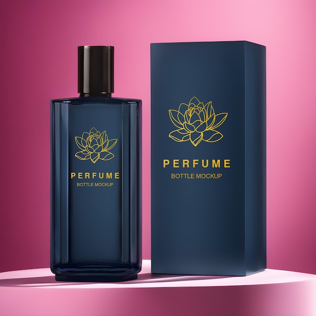 PSD perfume bottle psd mockup minimal style