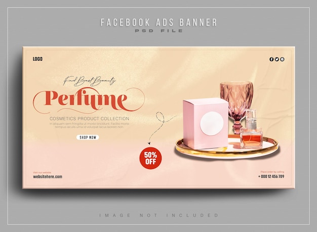 Perfume sales products Facebook ads post web banner design