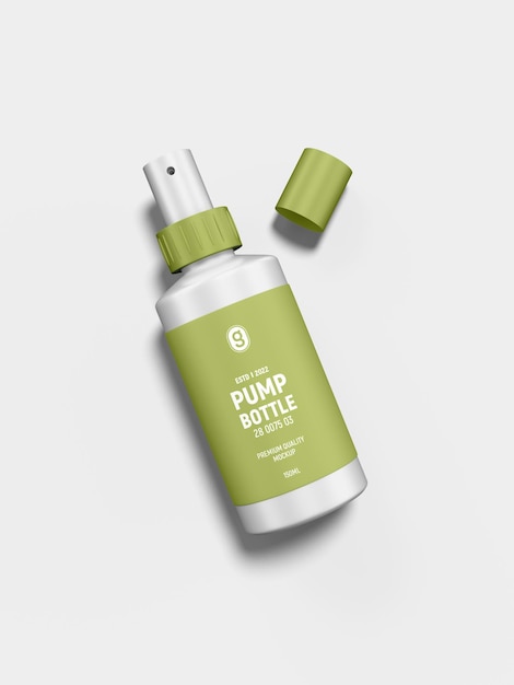 Perfume Scent Pump Spray Glass Bottle Branding Mockup