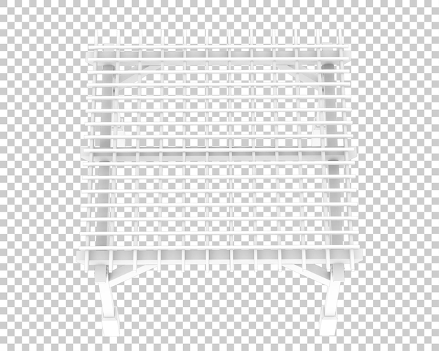 Pergola isolated on transparent background 3d rendering illustration