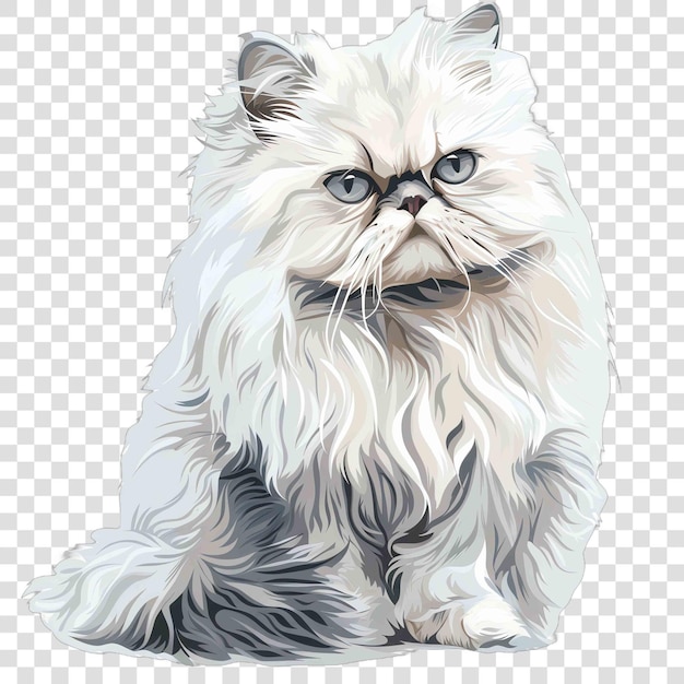 PSD persian cat transparent background vector elementon transparent background