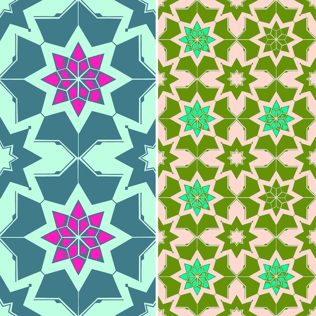 Persian Girih Tile Patterns With Polygonal Shapes and Fitted Creative Abstract Geometric Vector